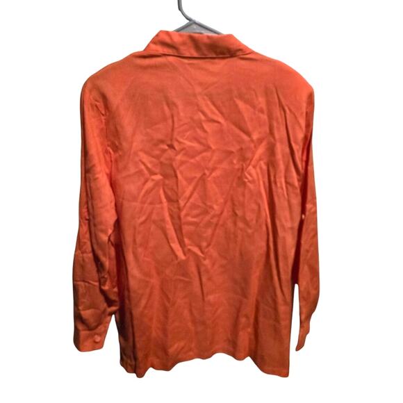 Drapers & Damons Coral Rayon/Linen Button Up Shirt - XL - Picture 2 of 7